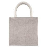 グレー ジュートスクエアトートバッグ(S)