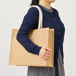 ジュートスクエアトートバッグ(ML)ワイド