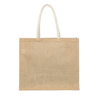 ベージュ ジュートスクエアトート（LL）