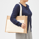 ノベルティジュート&キャンバスポケットトート(L)