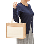 ノベルティジュート&キャンバスポケットトート(M)