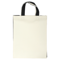 ブラック ノベルティポリ2トーンスクエアバッグ（M）