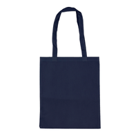 ブルー ノベルティ不織布フラットショルダートート