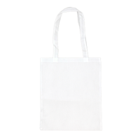 ホワイト ノベルティ再生不織布フラットショルダートート