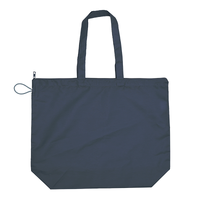 ブルー ポケッタブルファスナートート(L)