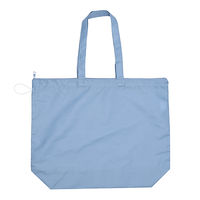 ブルー ポケッタブルファスナートート(L)