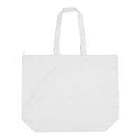 ホワイト ポケッタブルファスナートート(L)