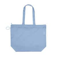 ブルー ポケッタブルファスナートート(M)