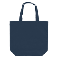 ブルー ポリキャンバストートバッグ（L）