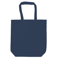 ブルー ポリキャンバストートバッグ（M）