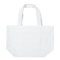 ホワイト ポリキャンバストートバッグ（S）