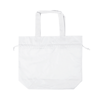 ホワイト ポリ巾着トート（L）