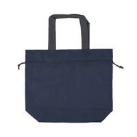 ブルー ポリ巾着トート（L）