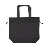 ブラック ポリ巾着トート（L）