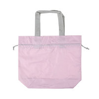 ピンク ポリ巾着トート（L）