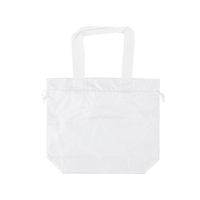 ホワイト ポリ巾着トート（M）