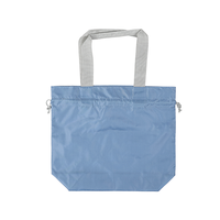 ブルー ポリ巾着トート（M）