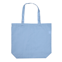 ブルー ポーチ付 ポケッタブルトート(L)