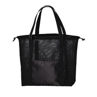 ブラック メッシュライントート（L）