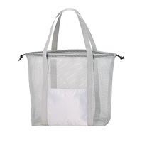 グレー メッシュライントート（L）