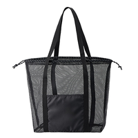 ブラック メッシュライントート(LL)