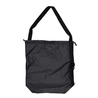 ブラック 巾着ポリショルダーバッグ