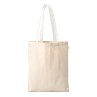ホワイト 10oz キャンバスフラットトート ループ付