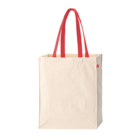 レッド 10oz キャンバスボックストート ループ付