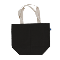 ブラック 10oz フェアトレードコットンキャンバストート（L）