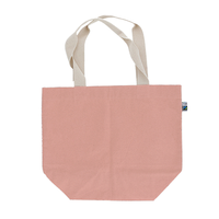 ピンク 10oz フェアトレードコットンキャンバストート（L）