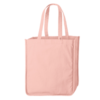 ピンク 10oz 仕切りポケット付きキャンバスホリデースクエアトート