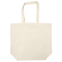 ベージュ 10oz 内ポケット付きオーガニックコットンキャンバストート(L)