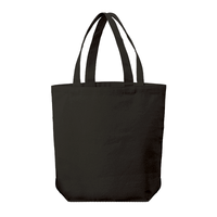 ブラック 10oz 内ポケット付きオーガニックコットンキャンバストート（ML）