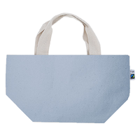 ブルー 10oz 内ポケット付きフェアトレードコットンキャンバストート（S）