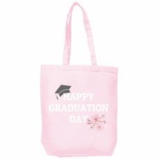 桜の花と学士帽のイラスト入りTシャツをオリジナルでプリント　卒業祝いのテンプレート