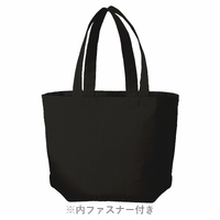 ブラック 12oz キャンバスベーシックファスナートート（M）