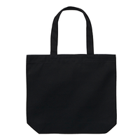 ブラック 12oz ヘヴィーキャンバストートバッグ（M）