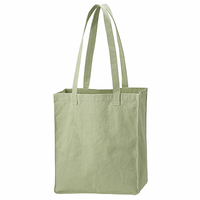 グリーン 13oz ライトウォッシュキャンバススクエアトート