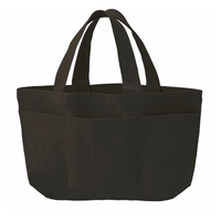 ブラック 13oz ライトウォッシュキャンバスツールトート（M）