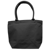 ブラック 14oz 厚手キャンバスパイプハンドルトート(M)