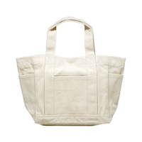 ベージュ 14oz 厚手キャンバスポケットマルチトート(S)