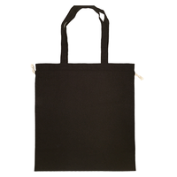 ブラック 5oz コットンガゼット巾着トート(L)