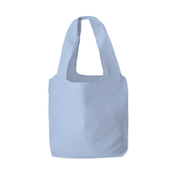 ブルー 5oz コットンショルダーハンドルトート（L）