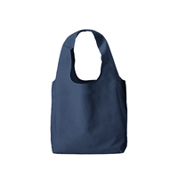 ブルー 5oz コットンショルダーハンドルトート（M）