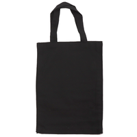 ブラック 5oz コットンA4スクエアトート