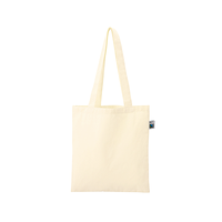 ベージュ 5oz フェアトレードコットンカジュアルフラットバッグ（M）