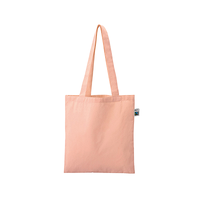 ピンク 5oz フェアトレードコットンカジュアルフラットバッグ（M）