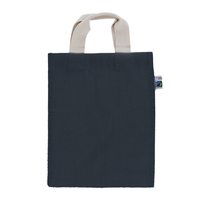 ブルー 5oz フェアトレードコットンフラットトート