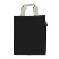 ブラック 5oz フェアトレードコットンフラットトート