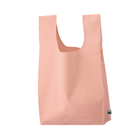 ピンク 5oz フェアトレードコットンマチ付マルシェバッグ